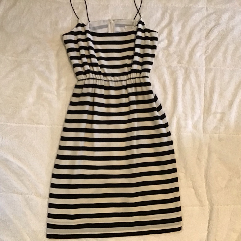 J. Crew silk stripe dress